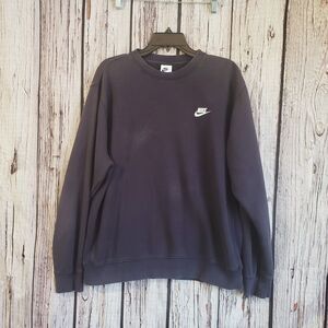 Nike Crew Sweatshirt Pullover Vintage Y2K Dark Purple / Black Large Mens